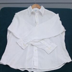 Brooks Brothers XL White Irish Linen Summer/Resort Shirt